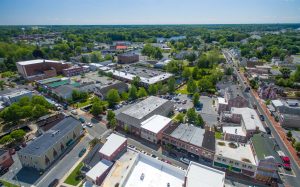 Aerial View of small town